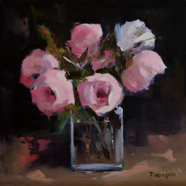 PINK & WHITE PEONIES<br>oil : 16