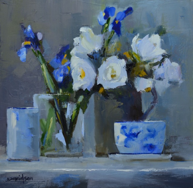 Still Life - Roses & Irises<br>oil : 16