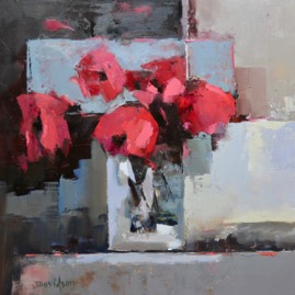 1176 POPPIES IN A GLASS VASE 16