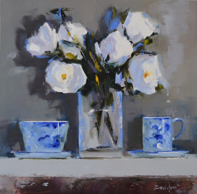 Roses & Blue China <br>oil : 16